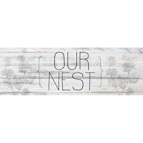 Our Nest White Modern Wood Framed Art Print by Kimberly, Allen