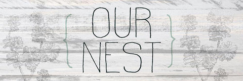 Our Nest Black Ornate Wood Framed Art Print with Double Matting by Kimberly, Allen