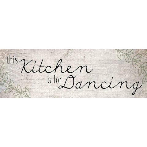 This Kitchen is for Dancing Black Modern Wood Framed Art Print with Double Matting by Kimberly, Allen