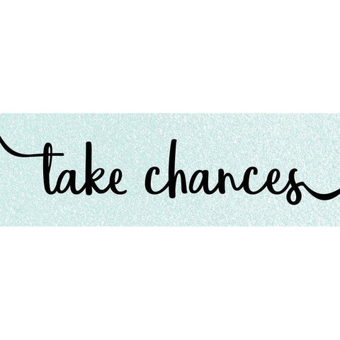 Take Chances White Modern Wood Framed Art Print by Kimberly, Allen