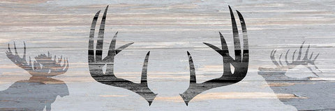 Wildlife Silhouette Black Ornate Wood Framed Art Print with Double Matting by Kimberly, Allen