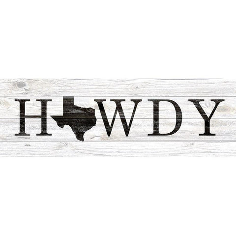 Howdy Black Modern Wood Framed Art Print with Double Matting by Kimberly, Allen