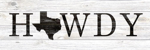 Howdy White Modern Wood Framed Art Print with Double Matting by Kimberly, Allen