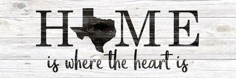 Texas Home Black Ornate Wood Framed Art Print with Double Matting by Kimberly, Allen