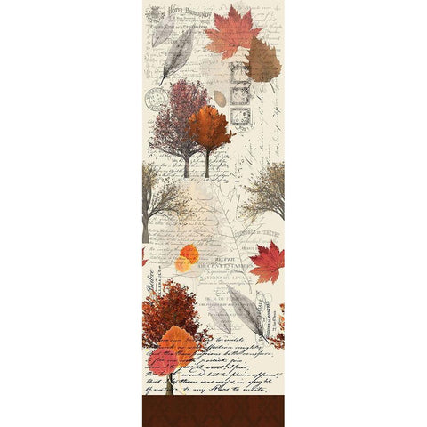 Fall Time Panel Gold Ornate Wood Framed Art Print with Double Matting by Kimberly, Allen