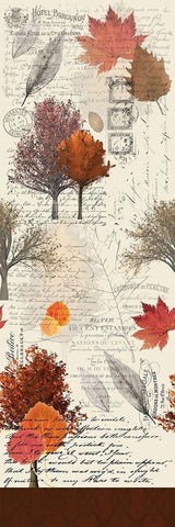 Fall Time Panel Black Ornate Wood Framed Art Print with Double Matting by Kimberly, Allen