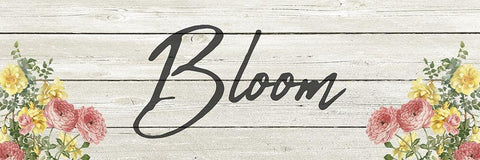 Bloom White Modern Wood Framed Art Print with Double Matting by Kimberly, Allen