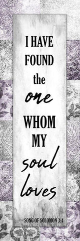 Whom My Soul Loves Black Ornate Wood Framed Art Print with Double Matting by Kimberly, Allen