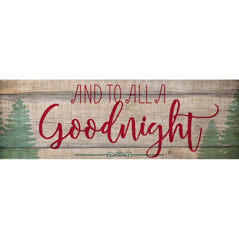 And to All a Goodnight Gold Ornate Wood Framed Art Print with Double Matting by Kimberly, Allen