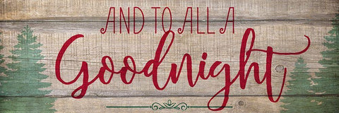 And to All a Goodnight White Modern Wood Framed Art Print with Double Matting by Kimberly, Allen