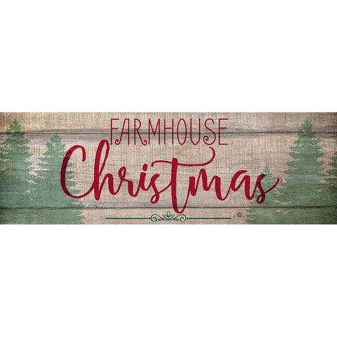 Farmhouse Christmas Black Modern Wood Framed Art Print with Double Matting by Kimberly, Allen