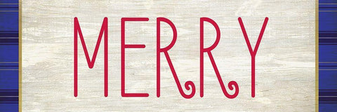 MERRY Black Ornate Wood Framed Art Print with Double Matting by Kimberly, Allen