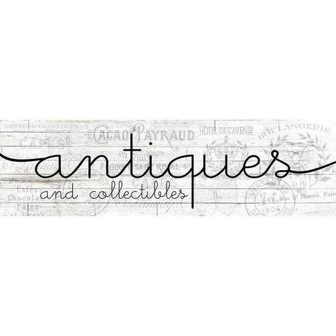Antiques Black Modern Wood Framed Art Print by Kimberly, Allen