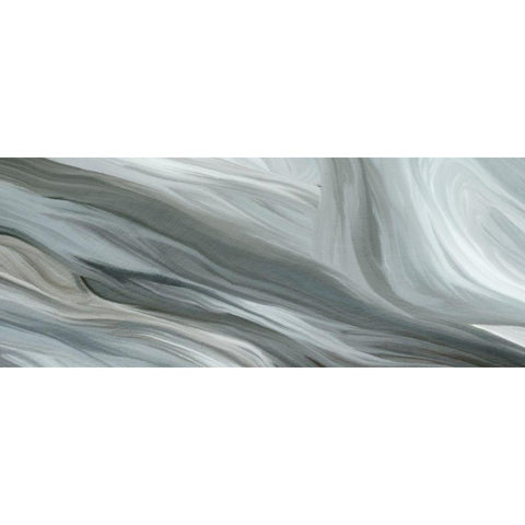 Aqua Black Modern Wood Framed Art Print by Kimberly, Allen