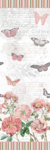 Flight of the Butterflies v2 Black Ornate Wood Framed Art Print with Double Matting by Kimberly, Allen