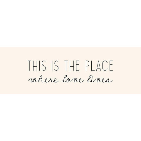Where Love Lives Black Modern Wood Framed Art Print by Kimberly, Allen