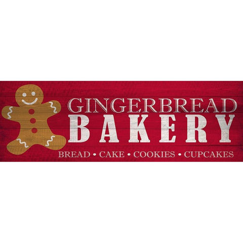 Gingerbread Bakery 1 Black Modern Wood Framed Art Print by Kimberly, Allen