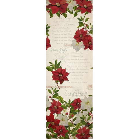 Poinsettia Christmas v2 Black Modern Wood Framed Art Print with Double Matting by Kimberly, Allen