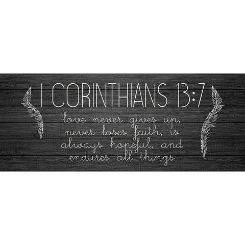 I Corinthians 13 7 Gold Ornate Wood Framed Art Print with Double Matting by Kimberly, Allen