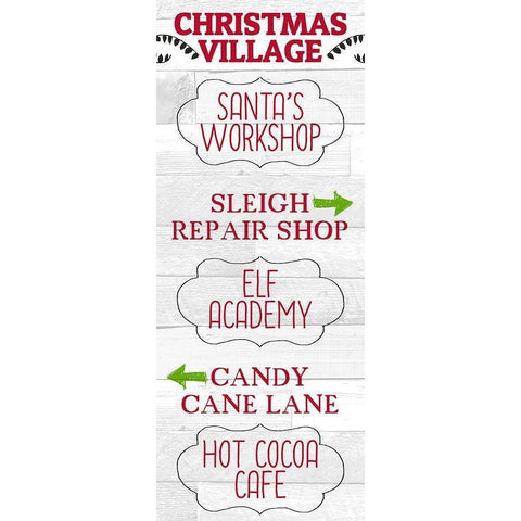 Christmas Village Gold Ornate Wood Framed Art Print with Double Matting by Kimberly, Allen