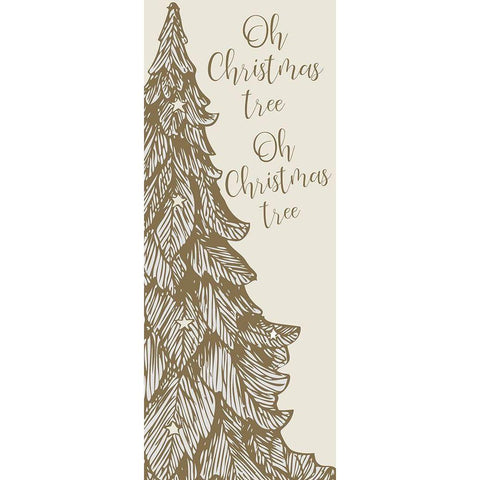 Oh Christmas Tree Black Modern Wood Framed Art Print by Kimberly, Allen