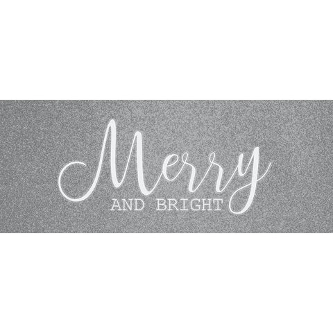 Merry and Bright White Modern Wood Framed Art Print by Kimberly, Allen