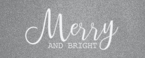 Merry and Bright White Modern Wood Framed Art Print with Double Matting by Kimberly, Allen