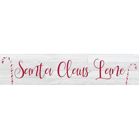 Santa Claus Lane Black Modern Wood Framed Art Print by Kimberly, Allen