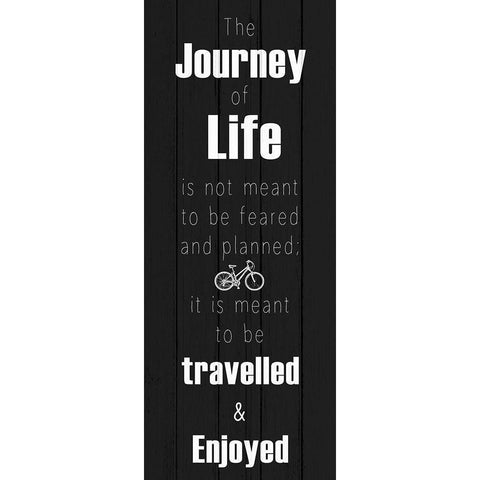 Journey 1 Black Modern Wood Framed Art Print by Kimberly, Allen