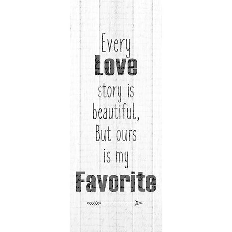 Our Love 1 White Modern Wood Framed Art Print by Kimberly, Allen