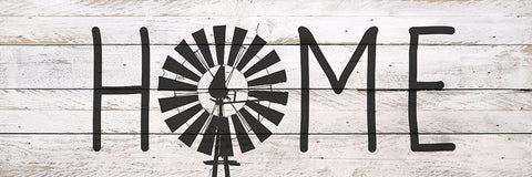 Windmill Home Black Ornate Wood Framed Art Print with Double Matting by Kimberly, Allen