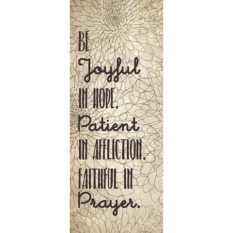 Be Joyful 1 White Modern Wood Framed Art Print by Kimberly, Allen