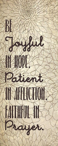 Be Joyful 1 Black Ornate Wood Framed Art Print with Double Matting by Kimberly, Allen