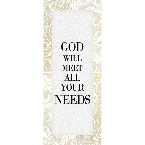 God Will 3 Gold Ornate Wood Framed Art Print with Double Matting by Kimberly, Allen
