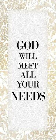 God Will 3 White Modern Wood Framed Art Print with Double Matting by Kimberly, Allen