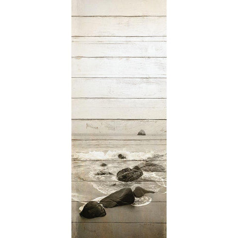 By the Sea 4 Black Modern Wood Framed Art Print with Double Matting by Kimberly, Allen