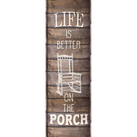 Life is Better White Modern Wood Framed Art Print by Kimberly, Allen