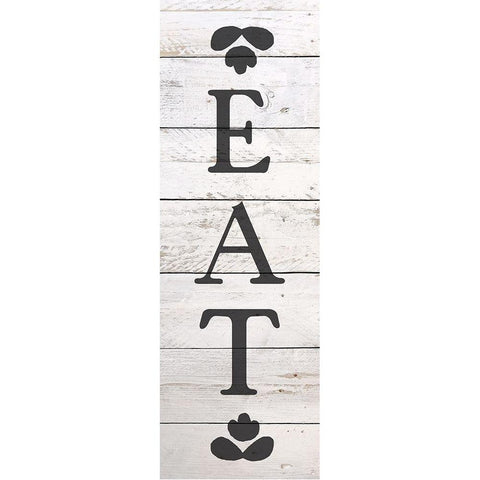 Eat Panel Black Modern Wood Framed Art Print with Double Matting by Kimberly, Allen