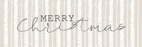 Merry Christmas Aspens Black Ornate Wood Framed Art Print with Double Matting by Kimberly, Allen