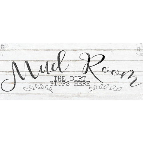 Mud Room White Modern Wood Framed Art Print by Kimberly, Allen