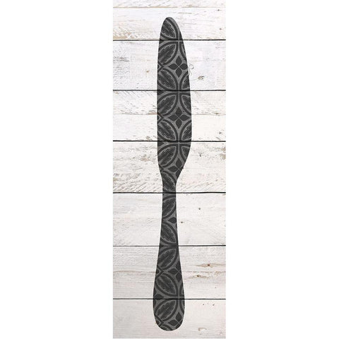 Utensils 3 Black Modern Wood Framed Art Print by Kimberly, Allen