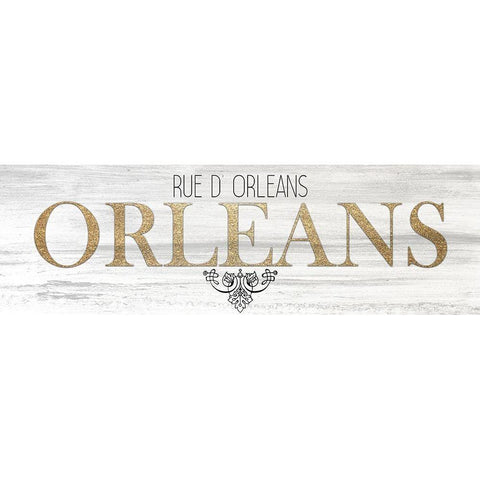 Orleans Street White Modern Wood Framed Art Print by Kimberly, Allen