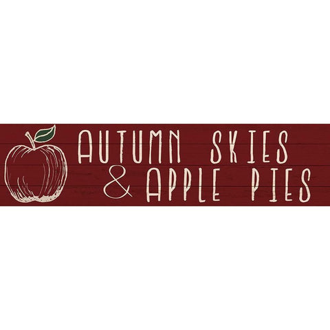 Autumn Skies White Modern Wood Framed Art Print by Kimberly, Allen