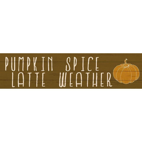 Pumpkin Spice Black Modern Wood Framed Art Print with Double Matting by Kimberly, Allen