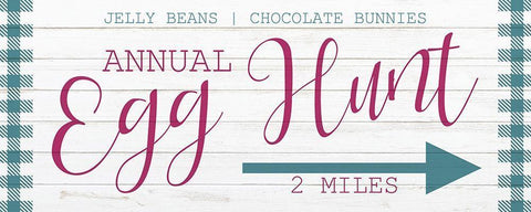 Egg Hunt White Modern Wood Framed Art Print with Double Matting by Kimberly, Allen