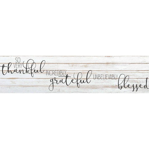 So Very Thankful Black Modern Wood Framed Art Print by Kimberly, Allen