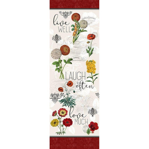 Live Well Panel Black Modern Wood Framed Art Print by Kimberly, Allen