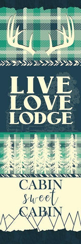 Welcome to the Woods Panel B White Modern Wood Framed Art Print with Double Matting by Kimberly, Allen