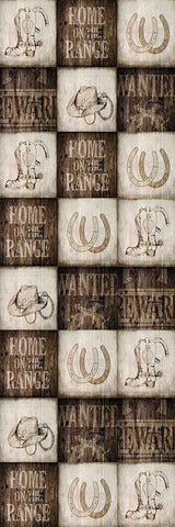 Home on the Range Panel White Modern Wood Framed Art Print with Double Matting by Kimberly, Allen