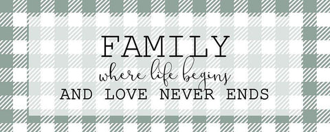 Family Black Ornate Wood Framed Art Print with Double Matting by Kimberly, Allen